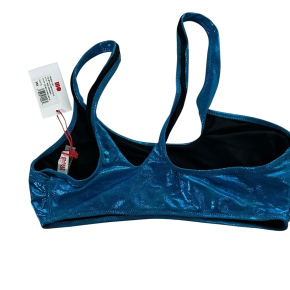 Solid & Striped Women's Metallic Blue The Brody Bikini Set Sz XL - Picture 10 of 13
